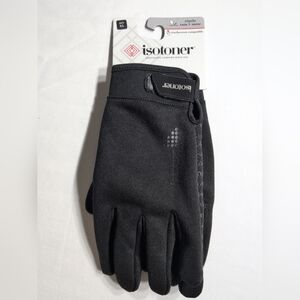 Isotoner Men's Black Gloves